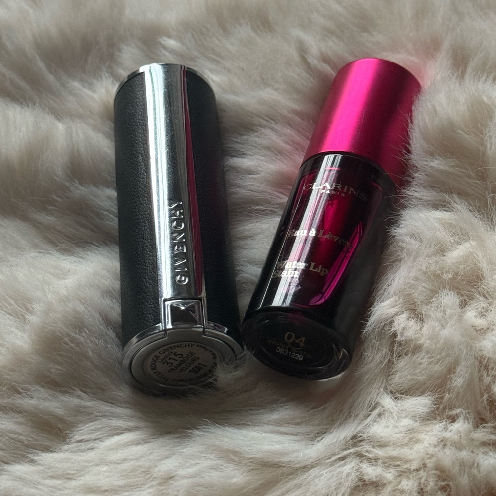 Givenchy Le Rouge 315 Framboise Velours& Clarins Water lips stain , Used